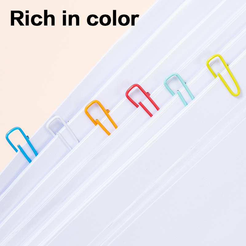 DELI Z032 PLASTIC ASST. COLOR PAPER CLIPS 28MM 100's