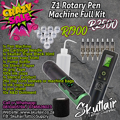 Z1 Wireless Tattoo Pen machine Full Kit