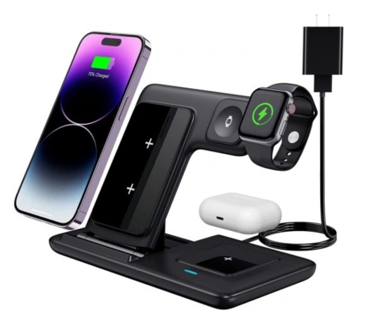 3 in 1 Wireless Charger(Foldable),Used For Charging phones etc