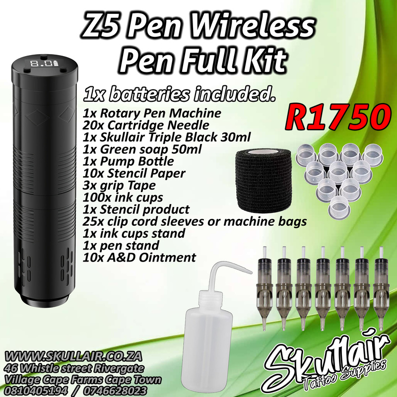 Z5 Pen Wireless Tattoo Pen Full Kit