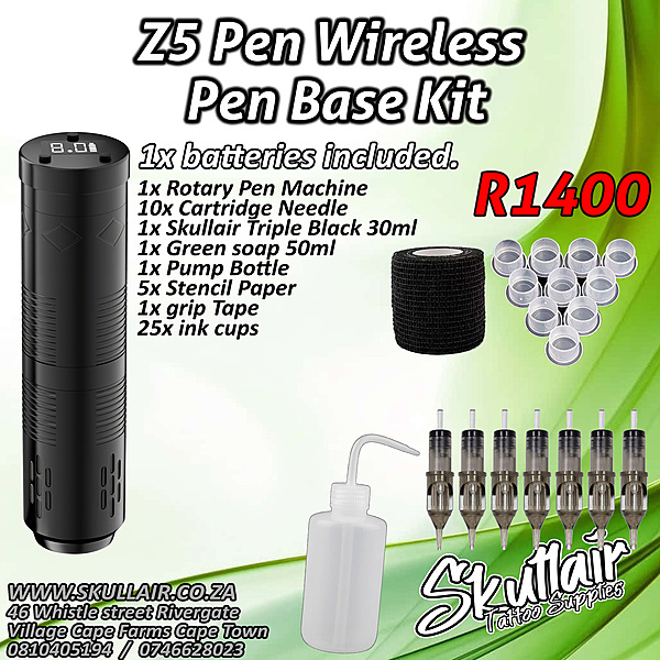 Z5 Pen Wireless Tattoo Pen Base Kit