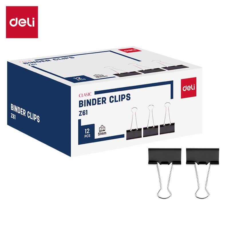 DELI Z61 BINDER CLIPS 51MM