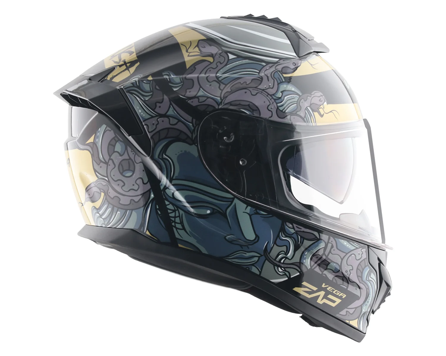 VEGA ZAP MEDUSA DULL BLACK GREY D/V (L)