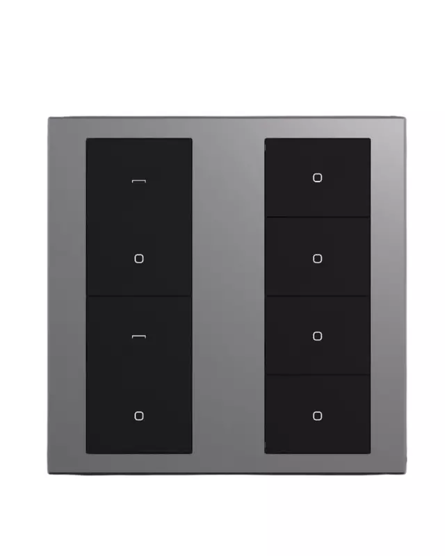 2-Gang 6-Button Switch - gray