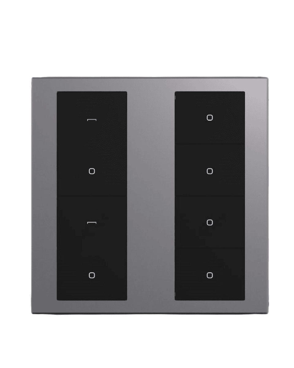 2-Gang 6-Button Switch - gray