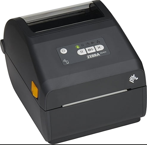 Direct Thermal Printer ZD421. 203 dpi. USB. USB Host. Ethernet. BTLE5. EU and UK Cords. Swiss Font. EZPL