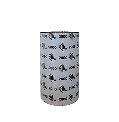 Zebra Media - Wax Ribbon, 83mmx300m (3.27inx984ft), 2000; Standard, 25mm (1in) core, 24/box