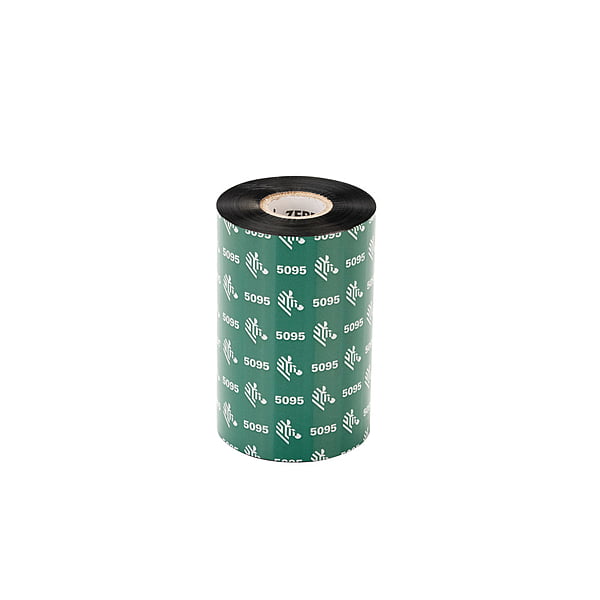 Zebra Media - Resin Ribbon, 89mmx450m (3.5inx1476ft), 5095; High Performance, 25mm (1in) core, 6/box Zebra Media - Resin Ribbon, 89mmx450m (3.5inx1476ft), 5095; High Performance, 25mm (1in) core, 6/box