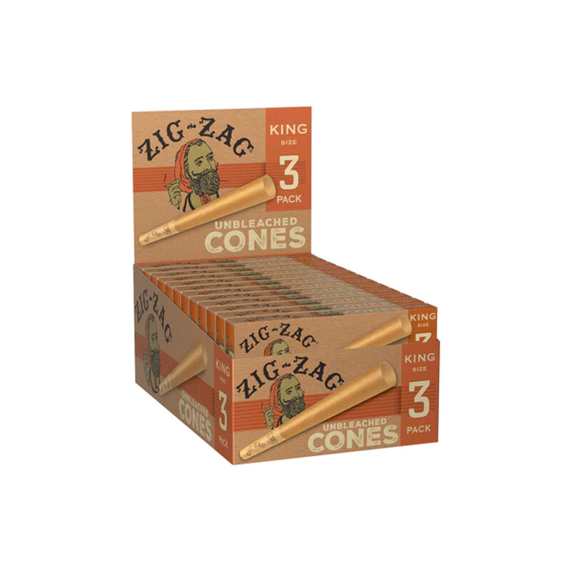 ZIG ZAG:CONES UNBLEACHED KS (3/24CT)