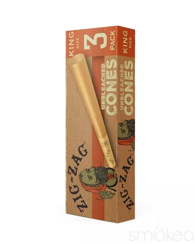 ZIG ZAG:CONES UNBLEACHED KS (3/36CT)