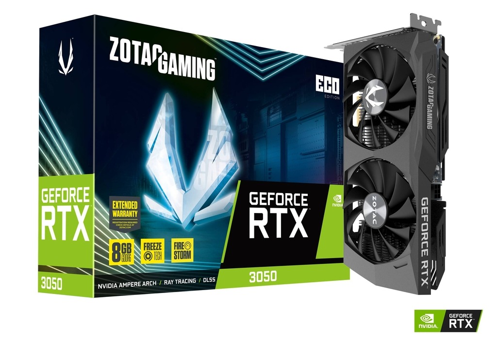 ZOTAC GAMING GeForce RTX 3050 ECO 8GB GDDR6 Graphics Card ZOTAC GAMING GeForce RTX 3050 ECO 8GB GDDR6 Graphics Card