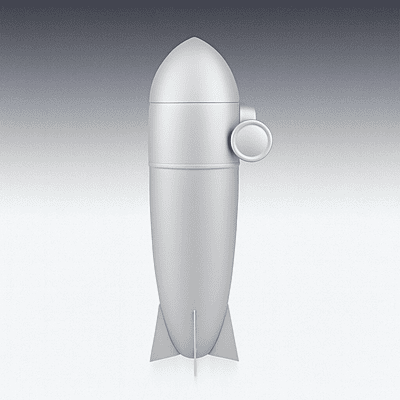 Zeppelin Cocktail Shaker Copy of Original that debuted in 1928, at the Nadir of the Roaring Twen.... SKU #: C1606. Zeppelin Cocktail Shaker Copy of Original that debuted in 1928, at the Nadir of the Roaring Twen.... SKU #: C1606.