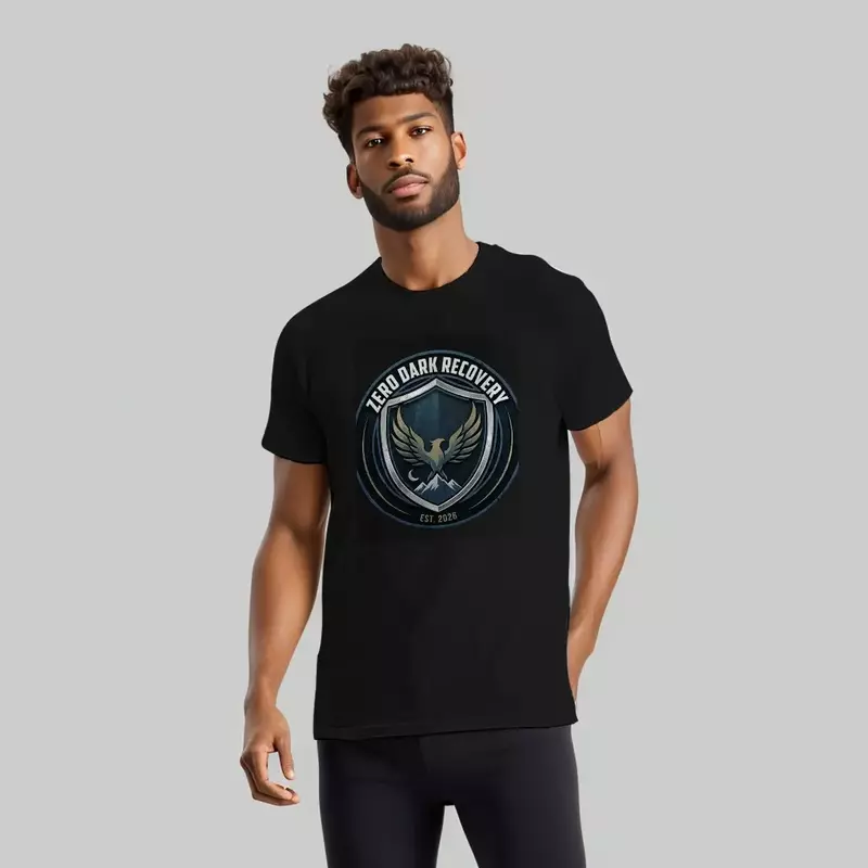 Zero Dark Recovery Logo Shirt - Tactical Gym Apparel - Crewneck