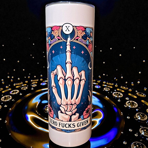 Tarot Tumbler- Zero F*cks Given