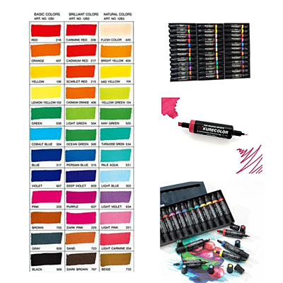 Zig Kurecolor KC1100 Twin Marker - 12 Pen Set Natural Colours