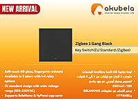 Zigbee 1 Gang Key Switch-EU - Black Zigbee 1 Gang Key Switch-EU - Black