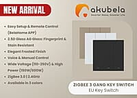 Zigbee 3 Gang Key Switch-EU - White