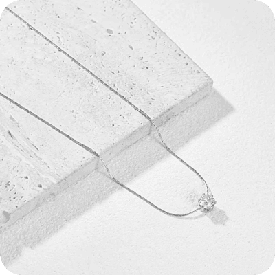 Zircon Necklace Silver