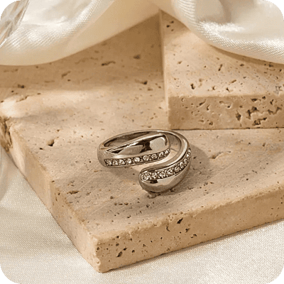 Zircon Water Drop Ring