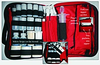 WMTC Expedition First Aid Pack features a fold-out zipper pocket, and a pouch behind the pockets.