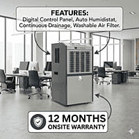 Product packaging and unit of White Westinghouse WDE 603T dehumidifier.