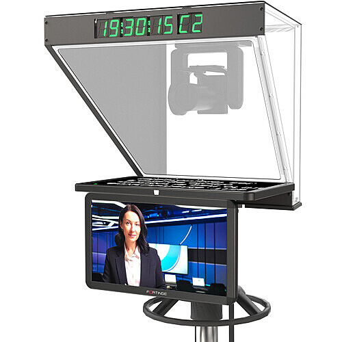 FORTINGE ROBO IP 19-HB 19" HIGH BRIGHTNESS STUDIO TELEPROMPTER with IP Input  for PTZ CAMERAS