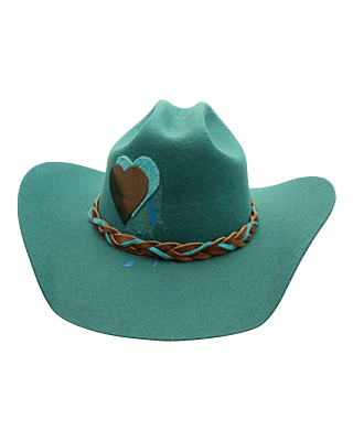 Arenas Bros Felt Teal Heart