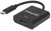 152020 Manhattan SuperSpeed+ USBC 3.1 to DisplayPort Converter  C Male to DisplayPort Female Black Reta