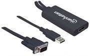 152426 Manhattan VGA Dsub and USB to HDMI converter Retail Bo 1 year Limited Warranty