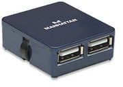 160605 Manhattan 4 port USB Micro Hub  Retail Bo Limited Lifetime Warranty