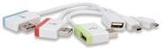161657 Manhattan iLynk Hub+  USB Hub Micro &amp Mini USB Adapter Retail Bo Limited Lifetime Warranty