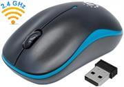 179416 Manhattan Success Wireless Optical Mouse  USB Three Buttons with Scroll Wheel 1000 dpi Blue/Blac