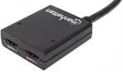 207430 Manhattan HDMI Splitter HDMI 1.3 2Port Integrated Cable Retail Bo Limited Lifetime year warra 207430 Manhattan HDMI Splitter HDMI 1.3 2Port Integrated Cable Retail Bo Limited Lifetime year warra
