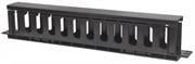 714679 Intellinet 19 Inch Cable Management Panel  1U Rackmount with cover Black Retail Bo  1 year warr