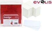 CBGC0030W Evolis CR80 Blank 100 Pack PVC White Cards  076 mm Thickness (same size as a credit card) Compati