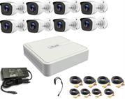 HLKIT016 HiLook 16 Channel DVR with 16 1080p HD Bullet Cameras DIY Combo Kit  Includes 16 18m PreBuilt RG
