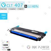 IPS407C InkPower Generic Samsung CLTK407S for use with Samsung CLP320 CLP325 CLX3185 Series Cyan Toner