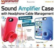 6959144004990 Promate OratorI5 iPhone 5 Sound Amplifier case for Iphone 5/5s with headphone cable management Colo