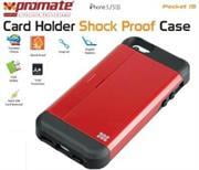 6959144003566 Promate Pocket.i5 iPhone 5 Shock Proof rubberized case with an in built card holder for iPhone 5/5s