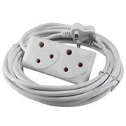 SFN0220MBLK Noble Safy 20m Multi Plug Coupler Etension Cord Lead With Dual 3 Pin Sockets16A Rated Plugs 250V