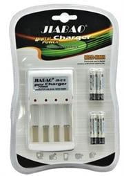 JB212AAA Jiabao JB212 Battery Charger with 4 Pieces 350mAh AAA Rechargeable Batteries  Retail Bo  6 Months