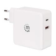180221 Manhattan Power Delivery Wall Charger  60 W USBC Power Delivery Port (up to 60 W) USBA Charging