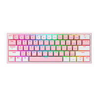 RDK616RGBPW REDRAGON FIZZ PRO RGB 61 KEY Mechancal Wireless Gaming Keyboard  Pink/White