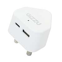 GWCUC20W GIZZU Wall Charger Type C 20W|USB SA 3 Prong White GWCUC20W GIZZU Wall Charger Type C 20W|USB SA 3 Prong White