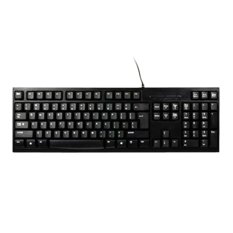 900753US Port Connect Office Budegt Wired KeybaordBlack