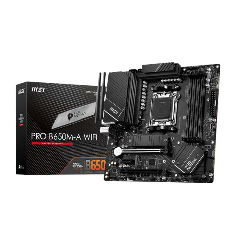 PROB650MAWIFI MSI PRO B650M AMD AM5 mATX Gaming Motherboard PROB650MAWIFI MSI PRO B650M AMD AM5 mATX Gaming Motherboard
