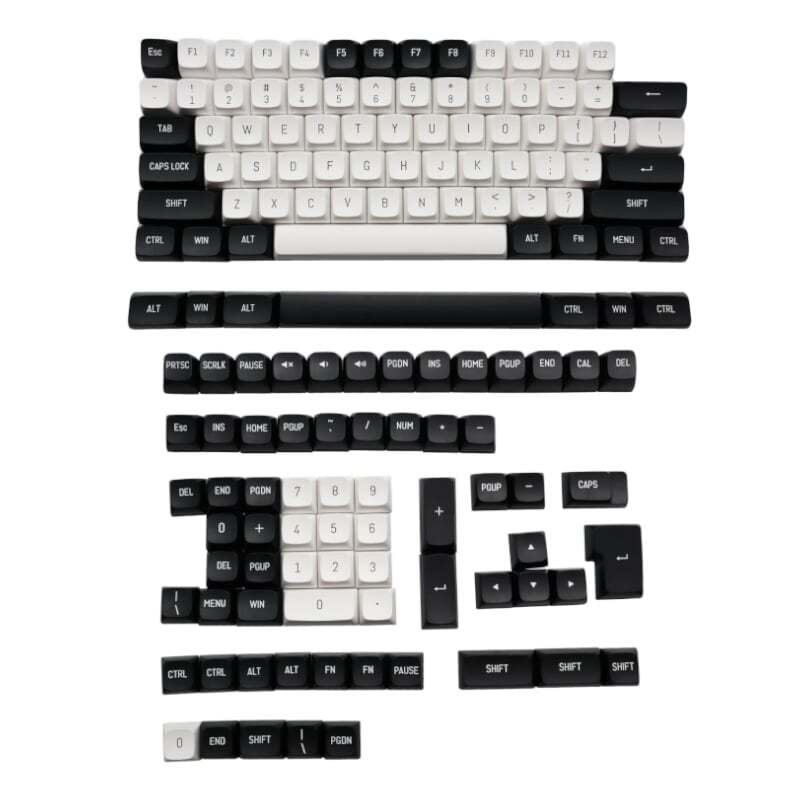 RDA132 REDRAGON KeyCaps Black and White PBT 150Key set
