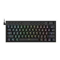 RDK632RGB REDRAGON Noctis 61Key Red Switch RGB Low Profile Gaming Mechanical Keyboard  Black