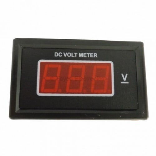 Digital DC Voltmeter 50 VDC Red Digital DC Voltmeter 50 VDC Red
