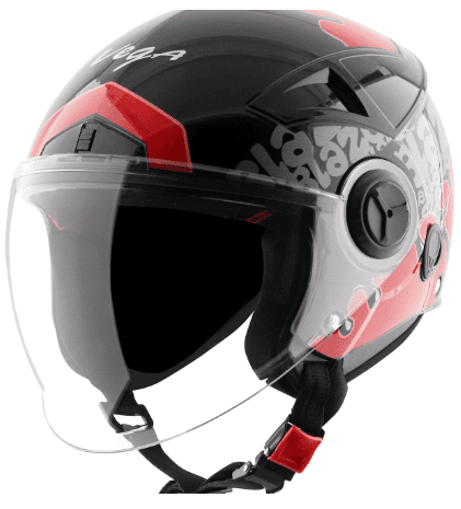 VEGA BLAZE DX BZ2 DULL BLACK RED C/V (L)